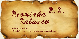 Miomirka Kalušev vizit kartica